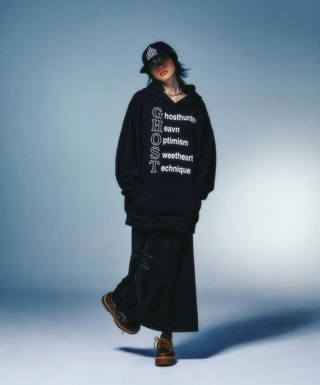 【niceghostclub】big star logo sweat skirt