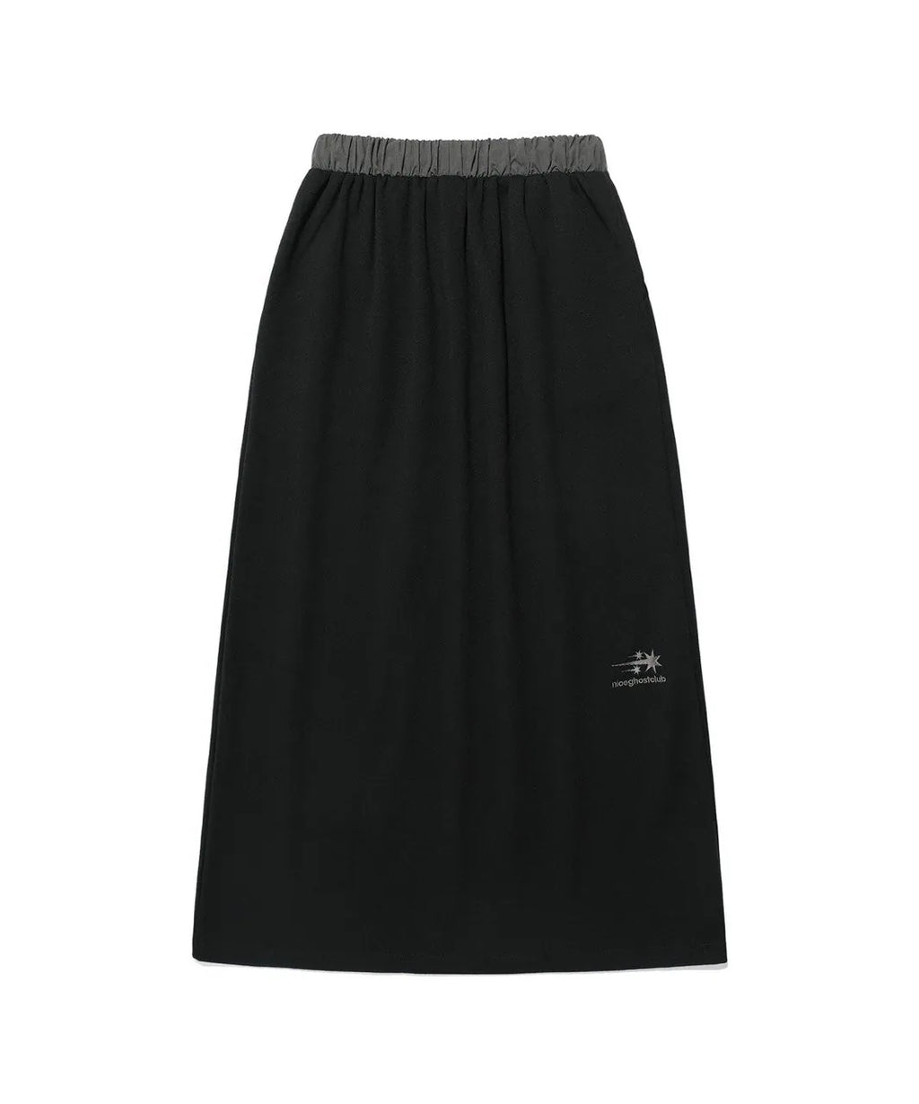【niceghostclub】big star logo sweat skirt