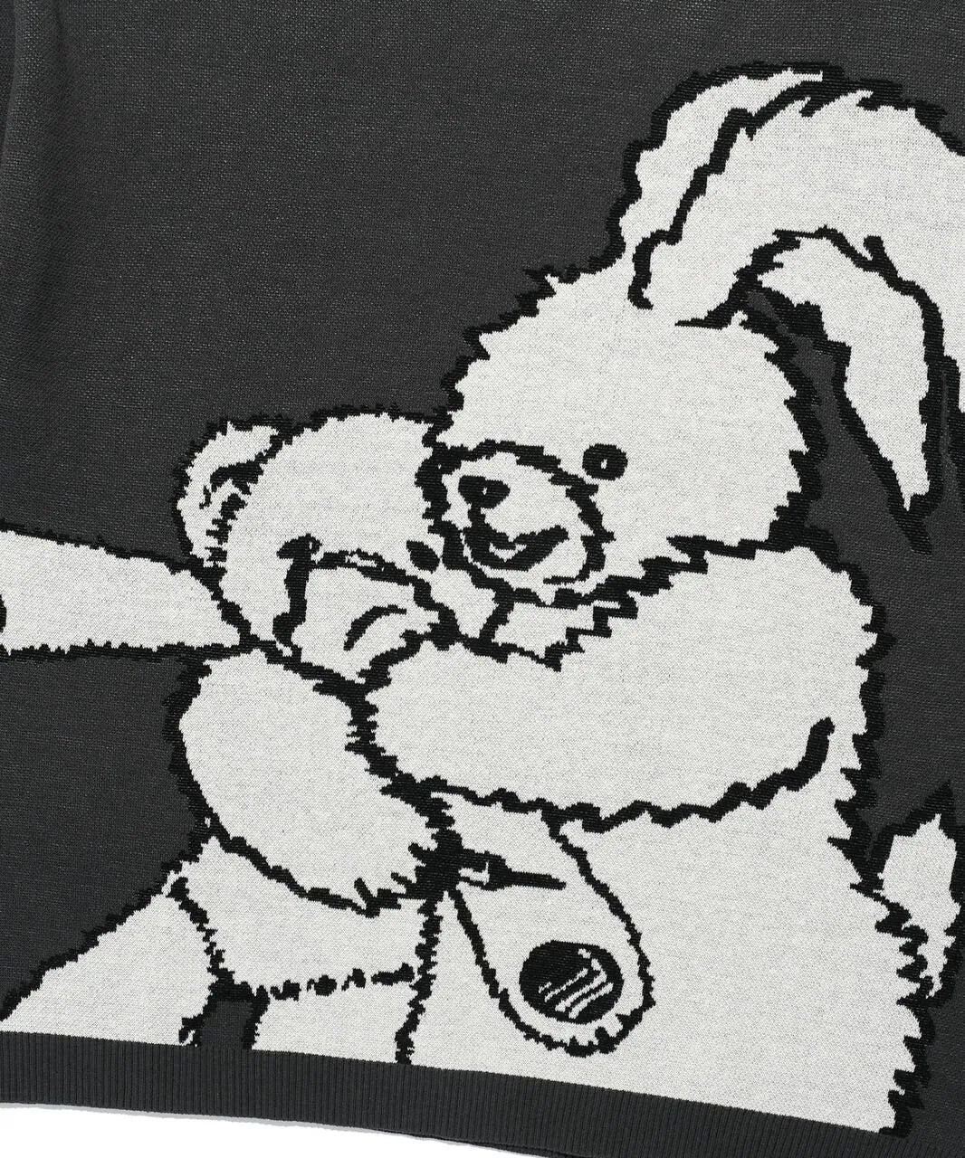 【niceghostclub】kidnapping big big knit tee [charcoal/dust pink]