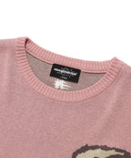 【niceghostclub】kidnapping big big knit tee [charcoal/dust pink]