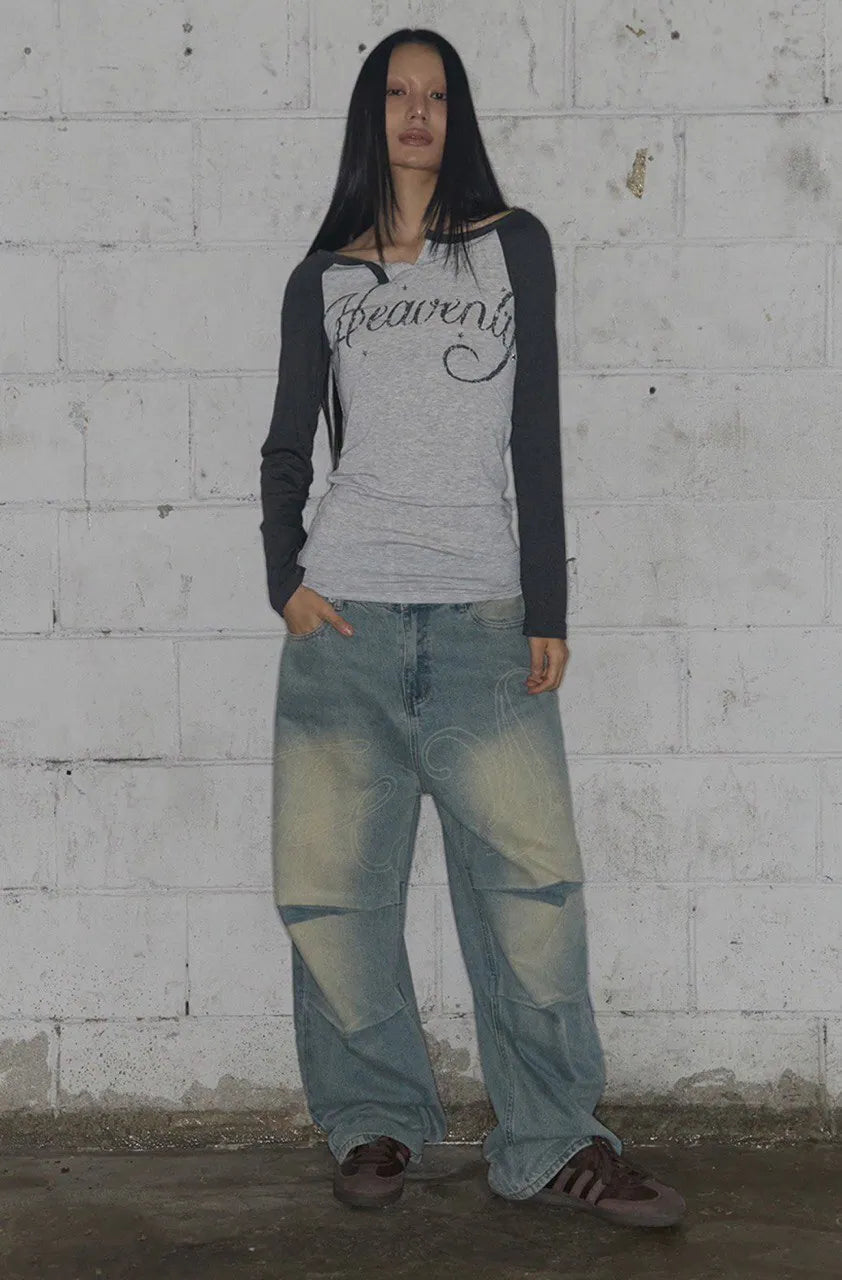 【Fancy Club】 ANGEL VINTAGE WASHING PINTUCK PANTS