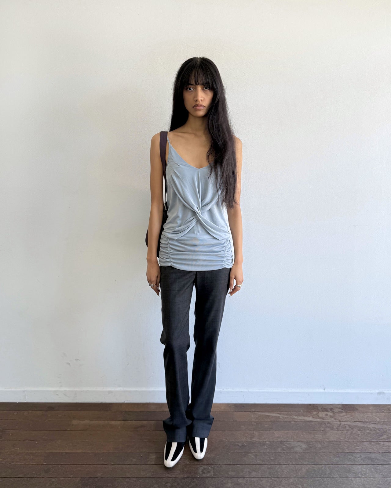 【mschief】TWIST DRAPED SLEEVELESS - 3 colors