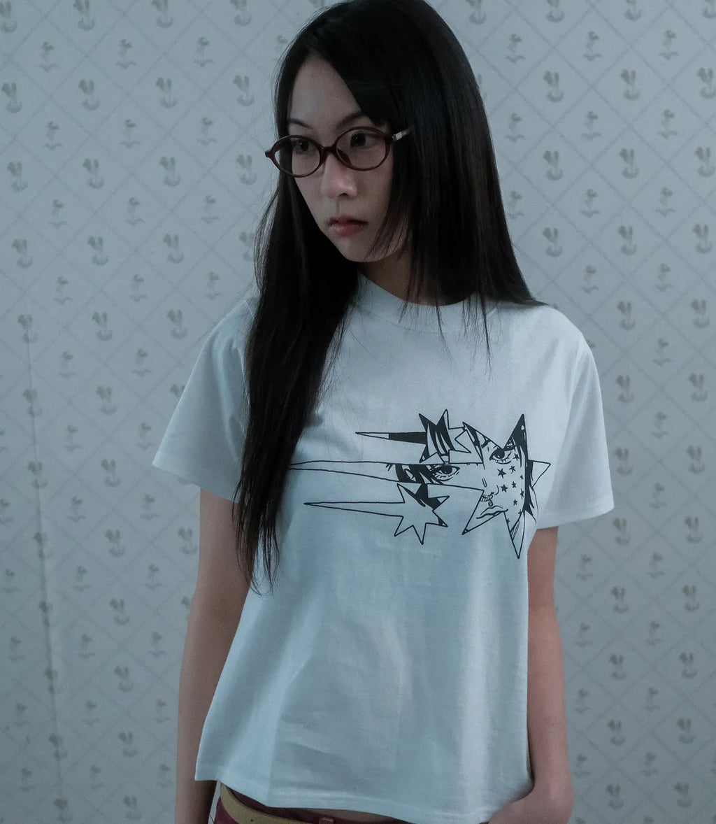 【niceghostclub】anime star tee [White / Black / Red]