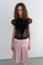 【overdue flair】VICTORIAN FRILL MESH BLOUSE - 2 colors