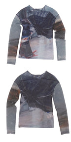【odlyworkshop】 Away Mesh Tee - 2 colors