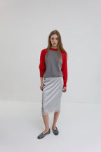 【overdue flair】 LACE SATIN MIDI SKIRT - 2 colors