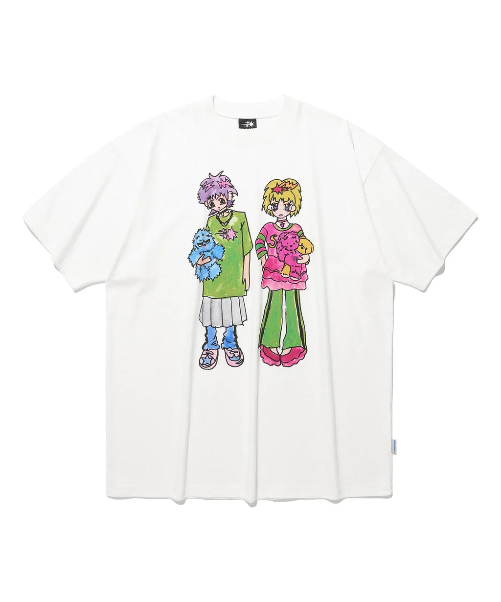 【niceghostclub】[ x soulpusssy cat ] ghostsoulgirl big big tee [white/black]