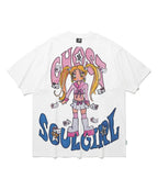 【niceghostclub】[ x soulpusssy cat ] ghostsoulgirl gyaru big big tee [pink/white]