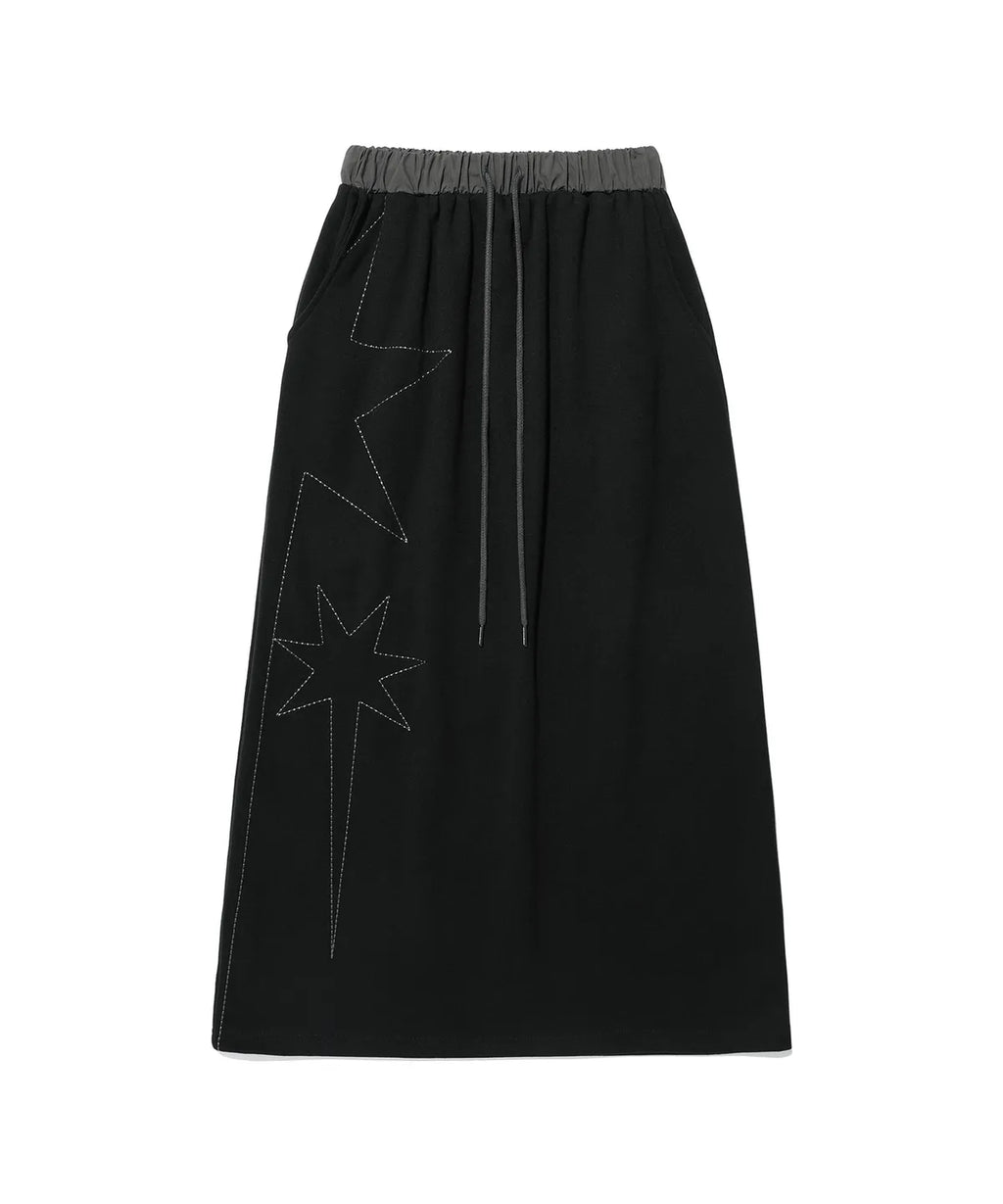 【niceghostclub】big star logo sweat skirt