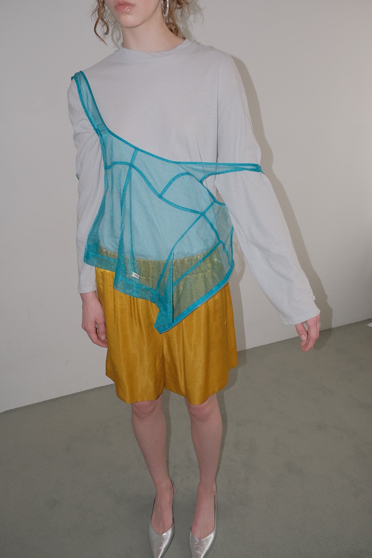 【overdue flair】MESH CORSET SLEEVELESS - 2 colors
