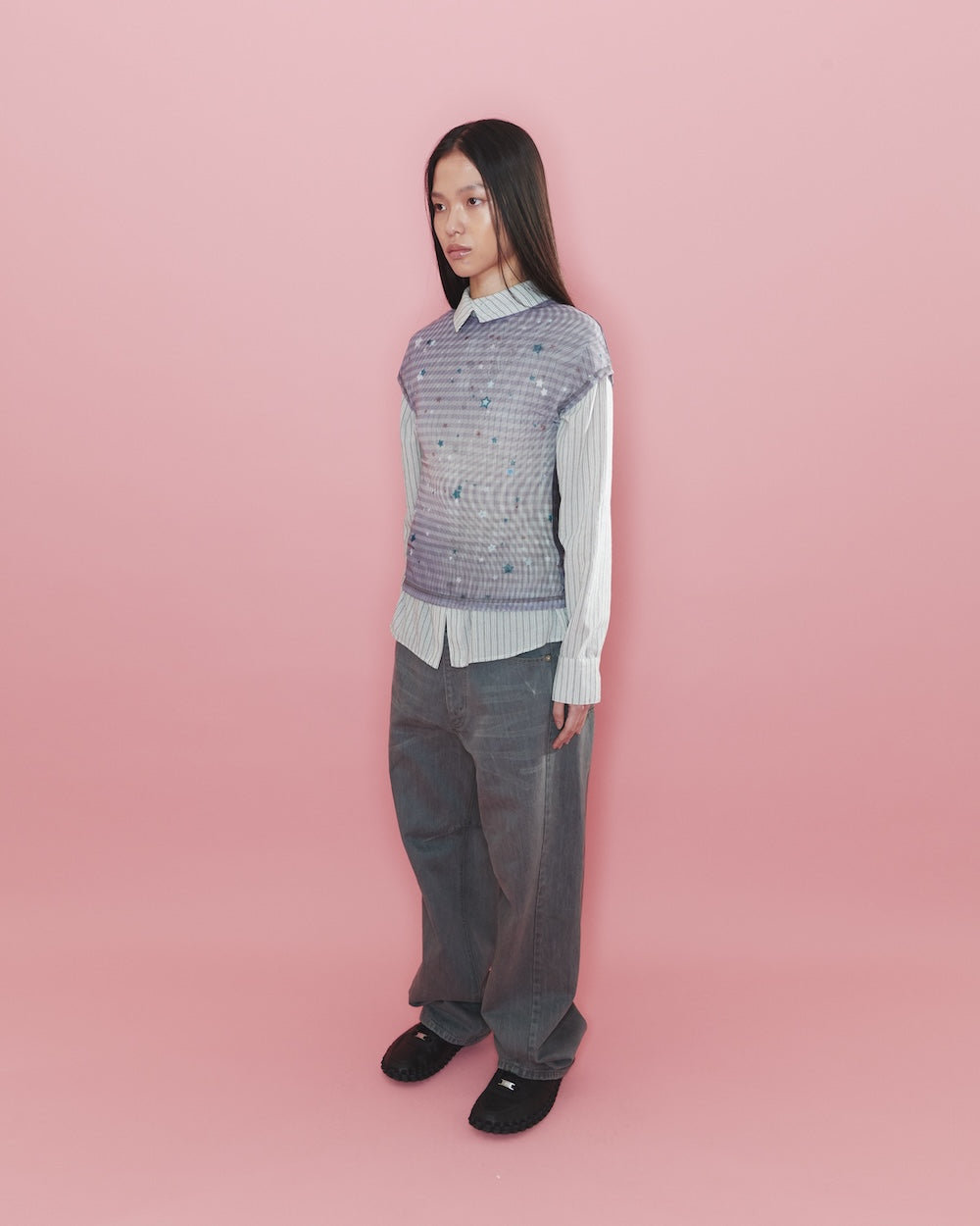 【odlyworkshop】Starburst Mesh Tee