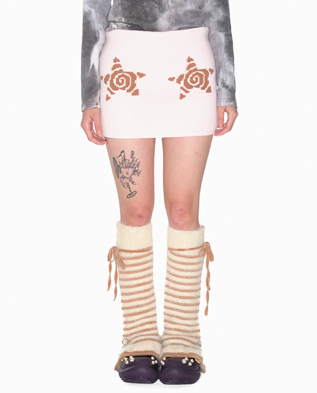 【youthbath】Knit band skirt