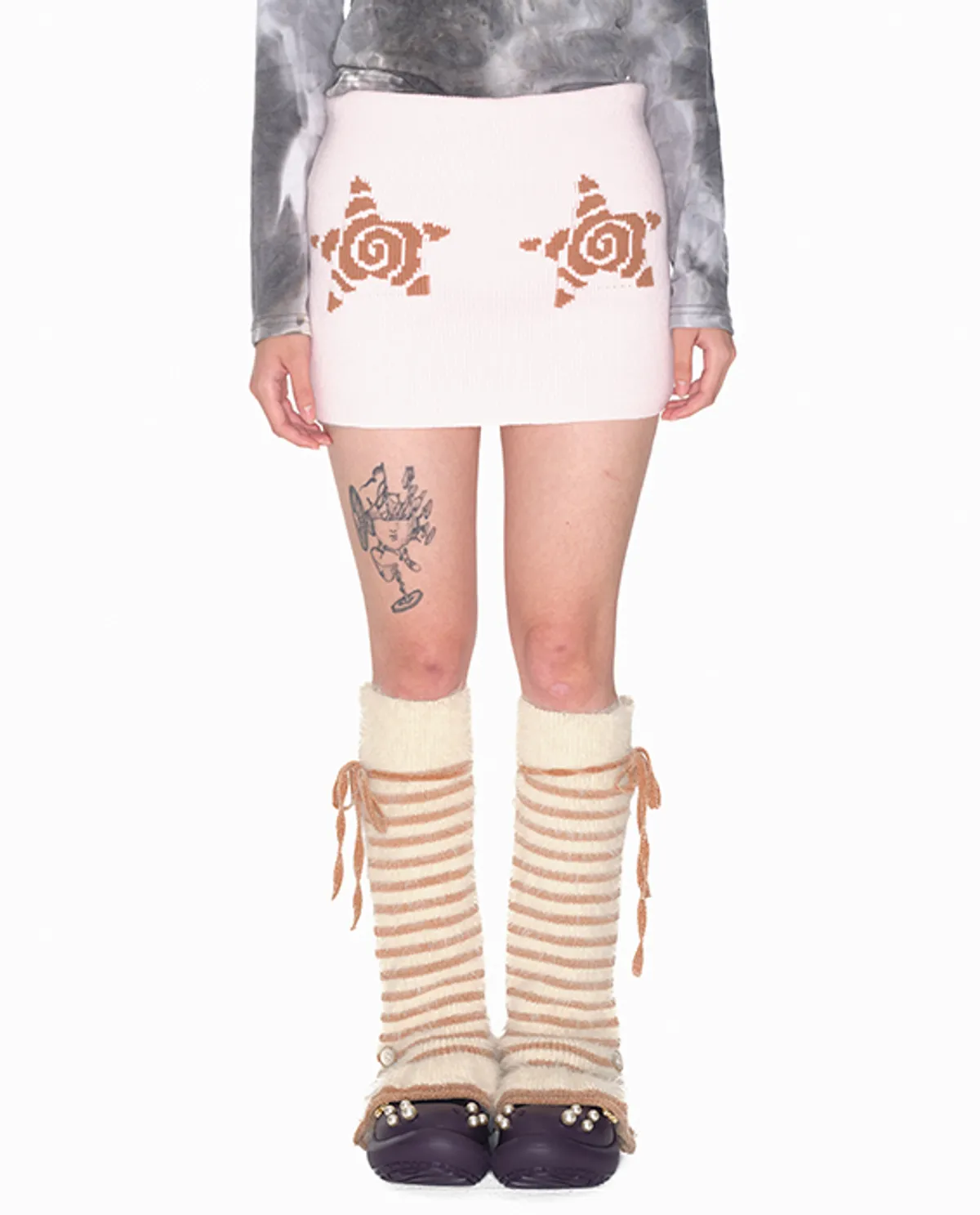 【youthbath】Knit band skirt