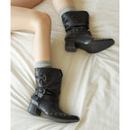 【jakana】MOOREYU ATELIER BUCKLE SHORT ANKLE BOOTS