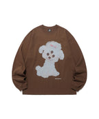 【niceghostclub】3eyes dog big big tee [brown / white]