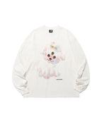 【niceghostclub】3eyes dog big big tee [brown / white]