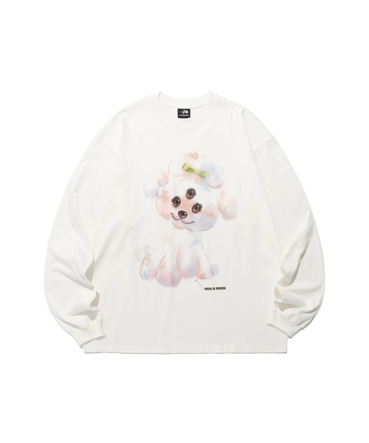 【niceghostclub】3eyes dog big big tee [brown / white]