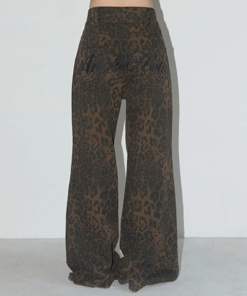 【Fancy Club】LEOPARD BOOTS CUT PANTS