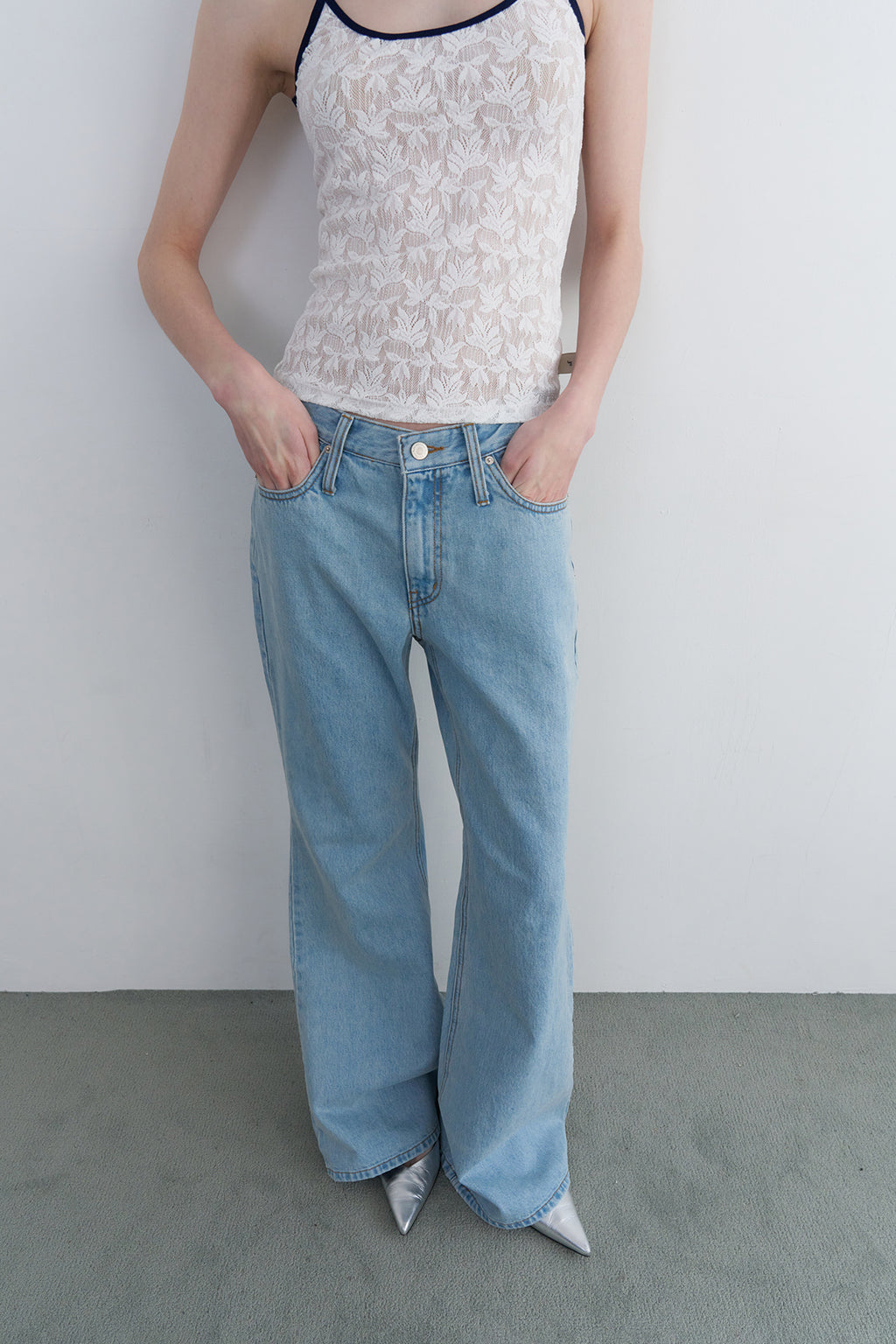 【overdue flair】TEXTURE COMBI SLEEVELESS - 2 colors
