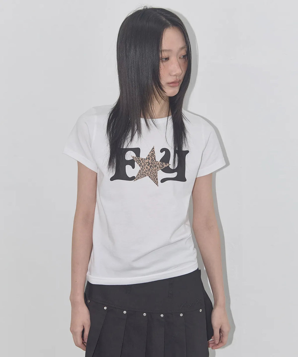 【Fancy Club】FY LEOPARD TEE [White / Red / Black]