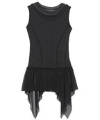 【Flare up】Layered Lace Frill Sleeveless - 3 colors