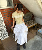 【kijun】Lily Blush Tee Dusty [Sage / Pink]