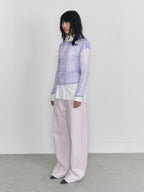 【odlyworkshop】Ribbed Long Mesh Tee - 2 colors
