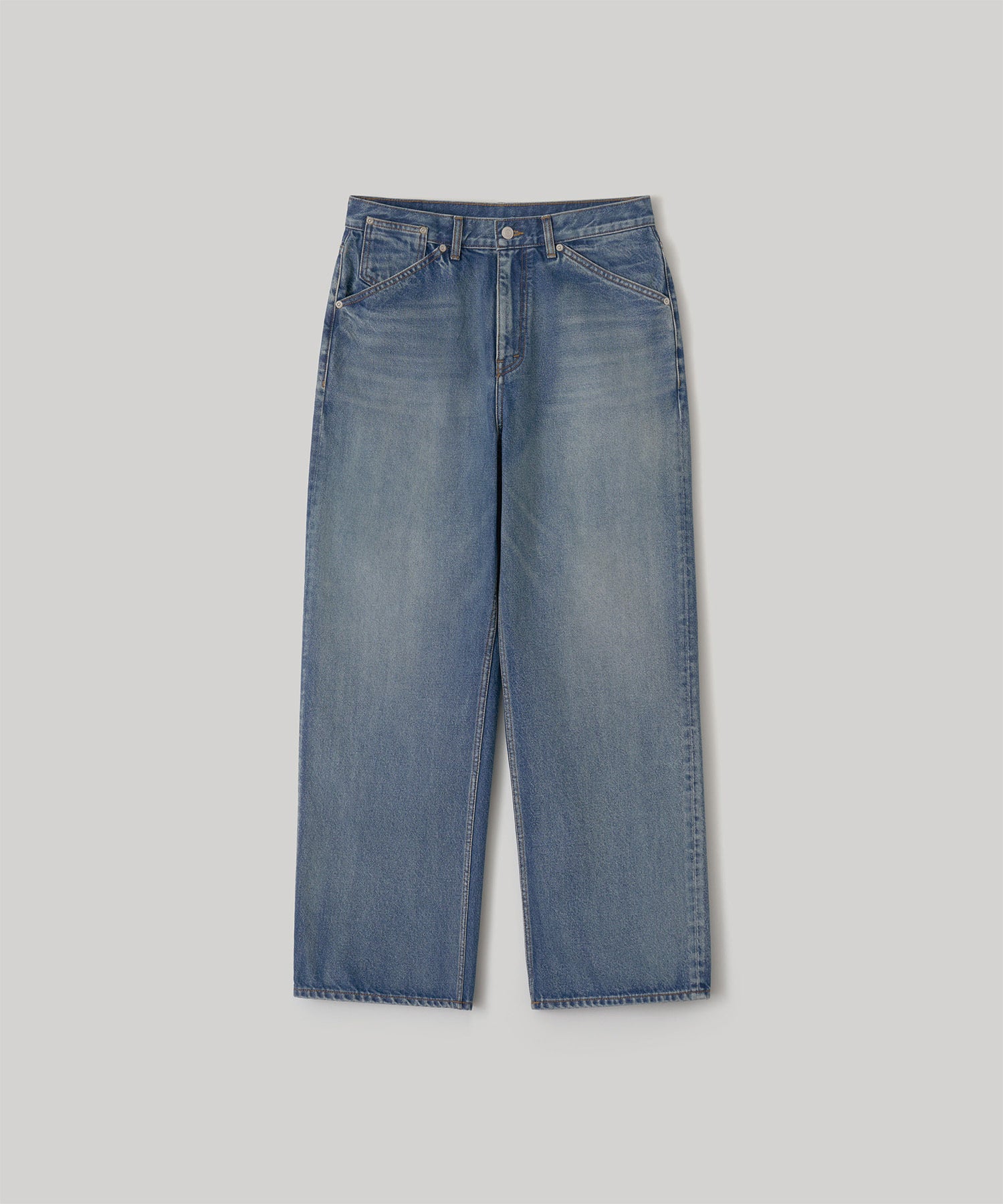 【another office】Atelier Wide Denim Pants - Faded Blue