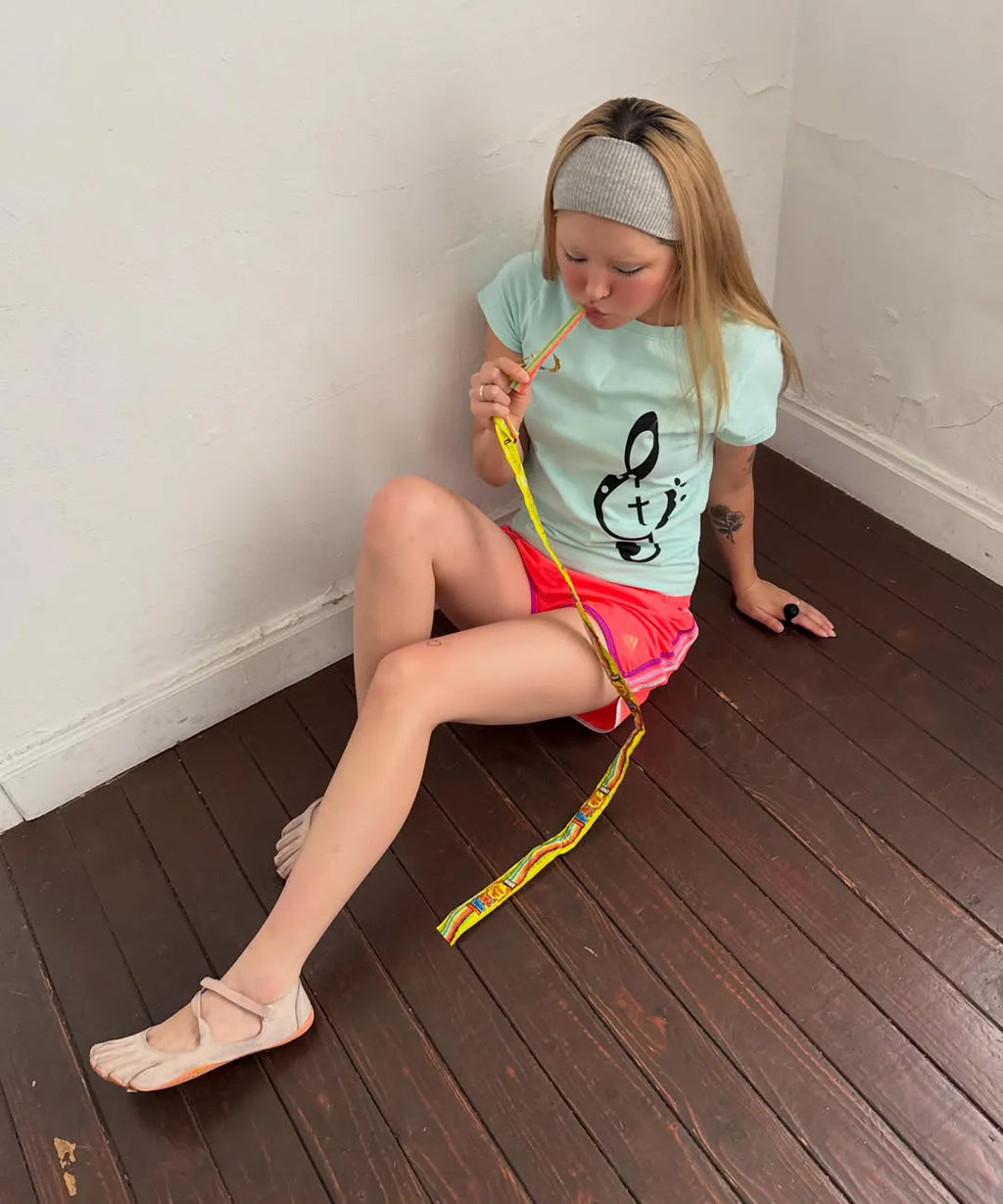 【Fancy Club】CLEF SYMBOL TEE [White / Mint]