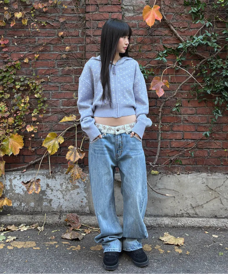 【SCULPTOR】Snowflake Knit Zip-Up  - 3 colors