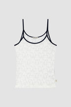 【overdue flair】TEXTURE COMBI SLEEVELESS - 2 colors