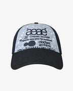 【aeae】WEB LOGO STAR MESH CAP [ BLACK / BLUE ]