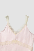 【overdue flair】LACE SATIN SLEEVELESS - 2 colors