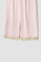 【overdue flair】 LACE SATIN MIDI SKIRT - 2 colors
