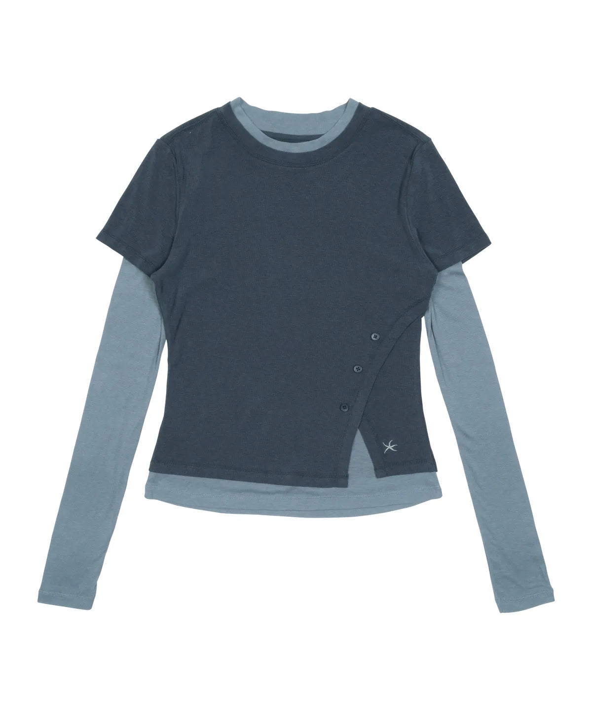 【TCM】 layered button long sleeve - 2 colors