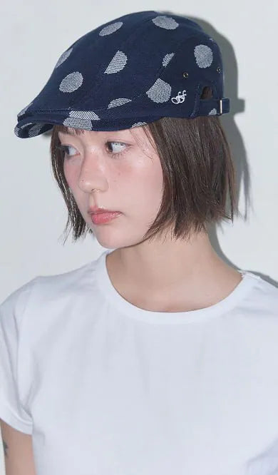 【Fancy Club】ANGEL DOT HUNTING CAP [Navy]