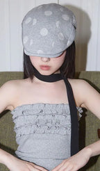 【Fancy Club】ANGEL DOT HUNTING CAP [Navy]