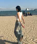 【Fancy Club】 ANGEL VINTAGE WASHING PINTUCK PANTS