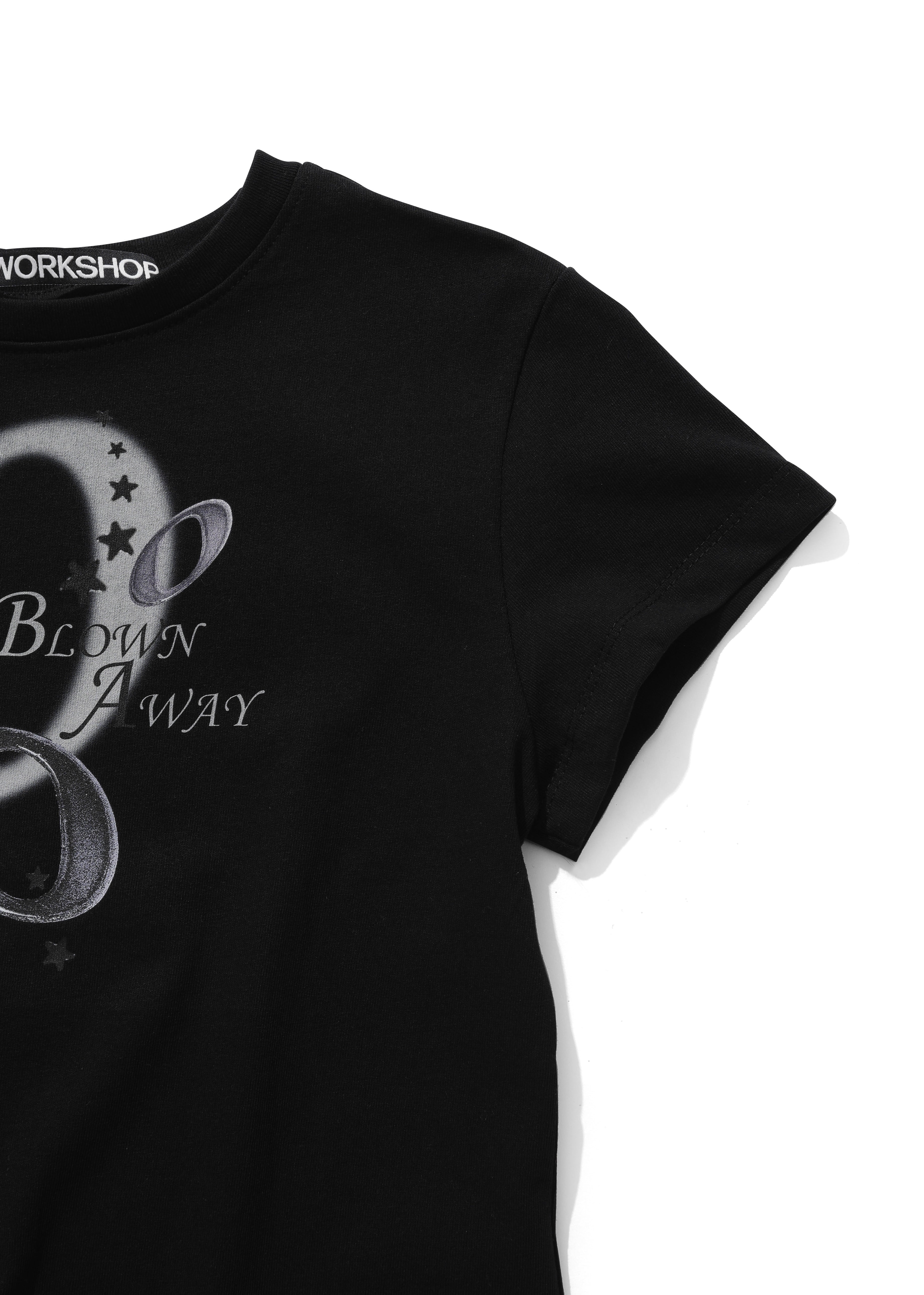 【odlyworkshop】 Blown Baby Tee - black