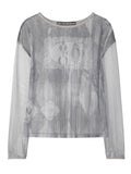 【odlyworkshop】Ribbed Long Mesh Tee - 2 colors