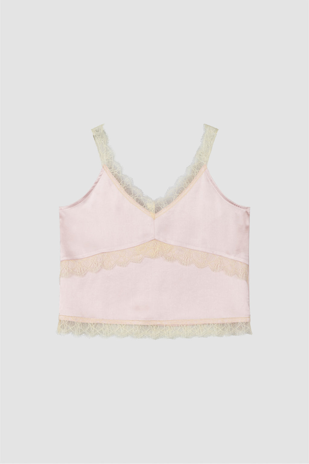 【overdue flair】LACE SATIN SLEEVELESS - 2 colors