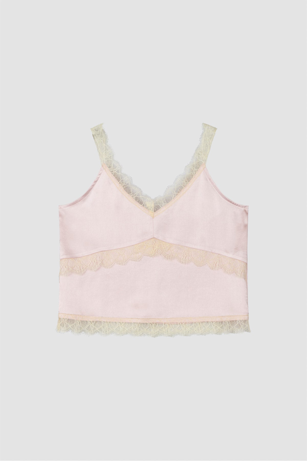 【overdue flair】LACE SATIN SLEEVELESS - 2 colors