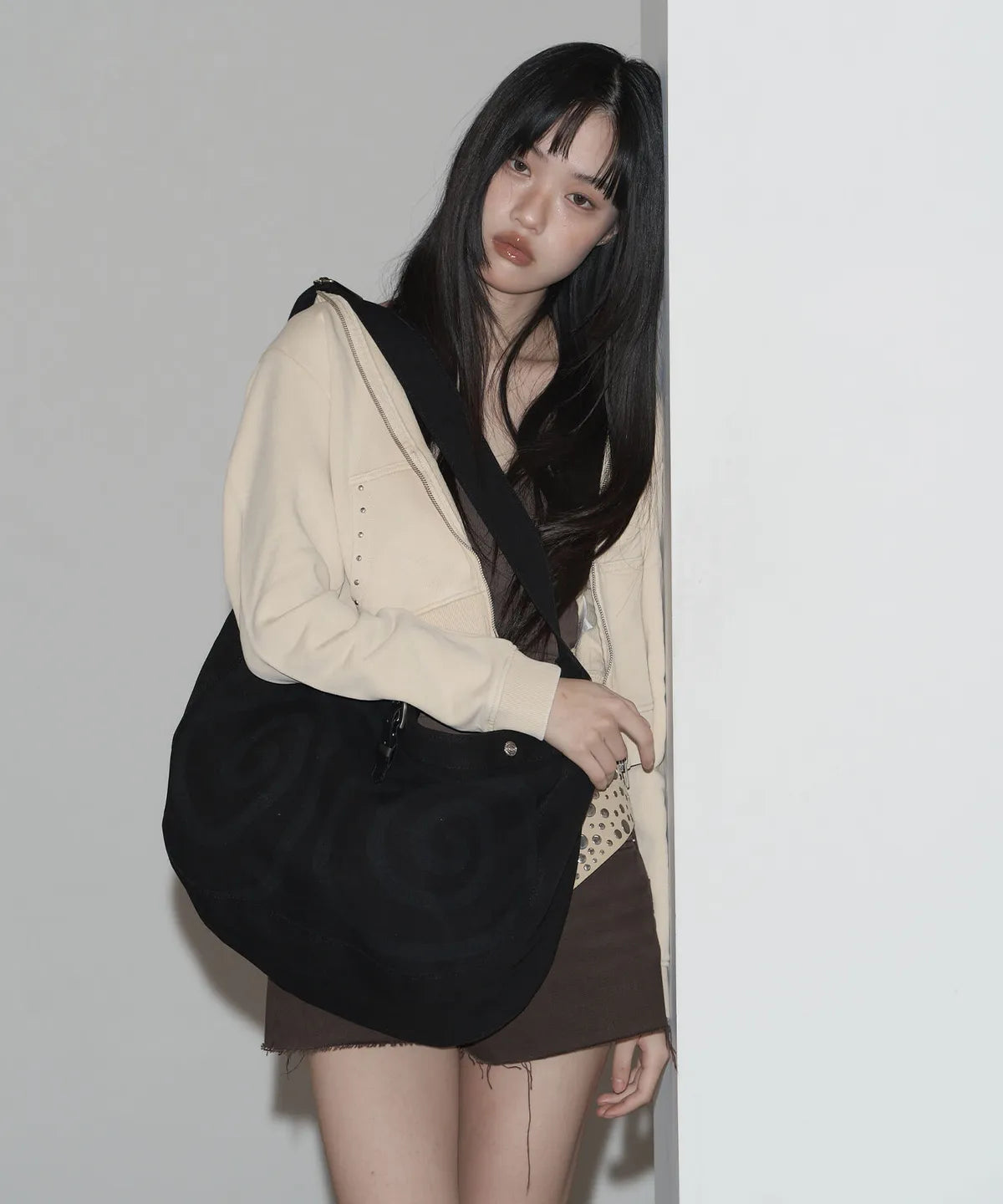 【peanut loop】Spiral Canvas cross bag - 4 colors