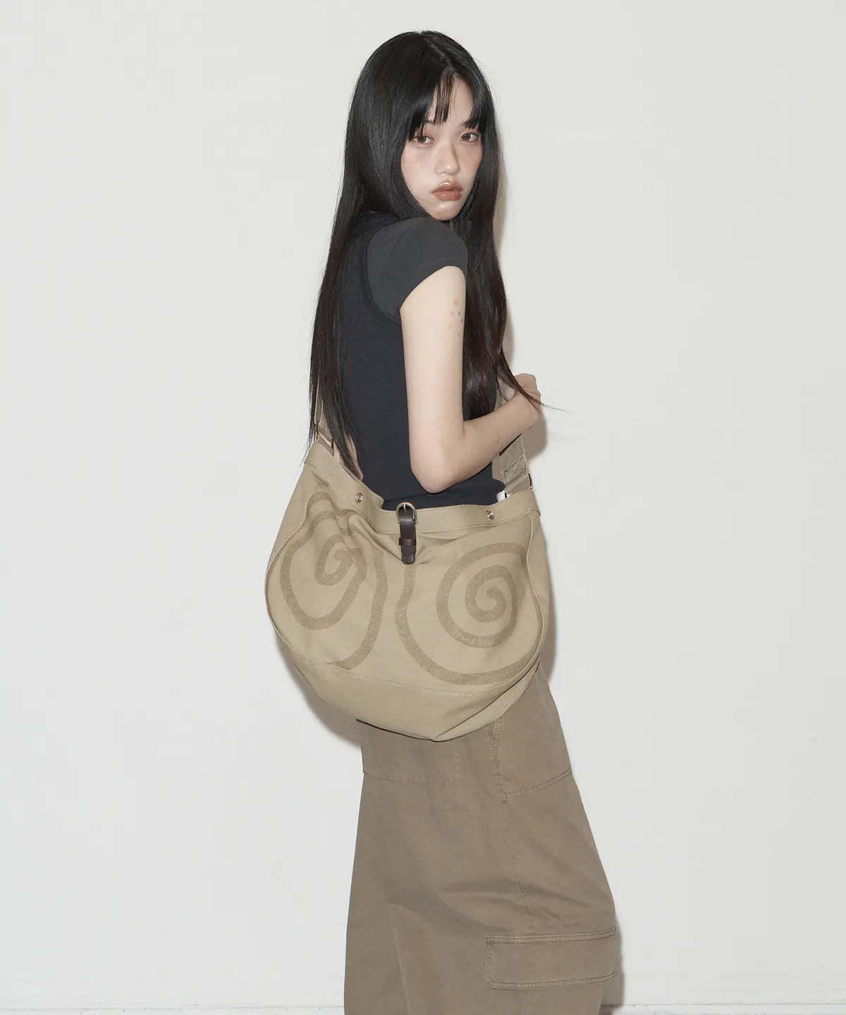 【peanut loop】Spiral Canvas cross bag - 4 colors