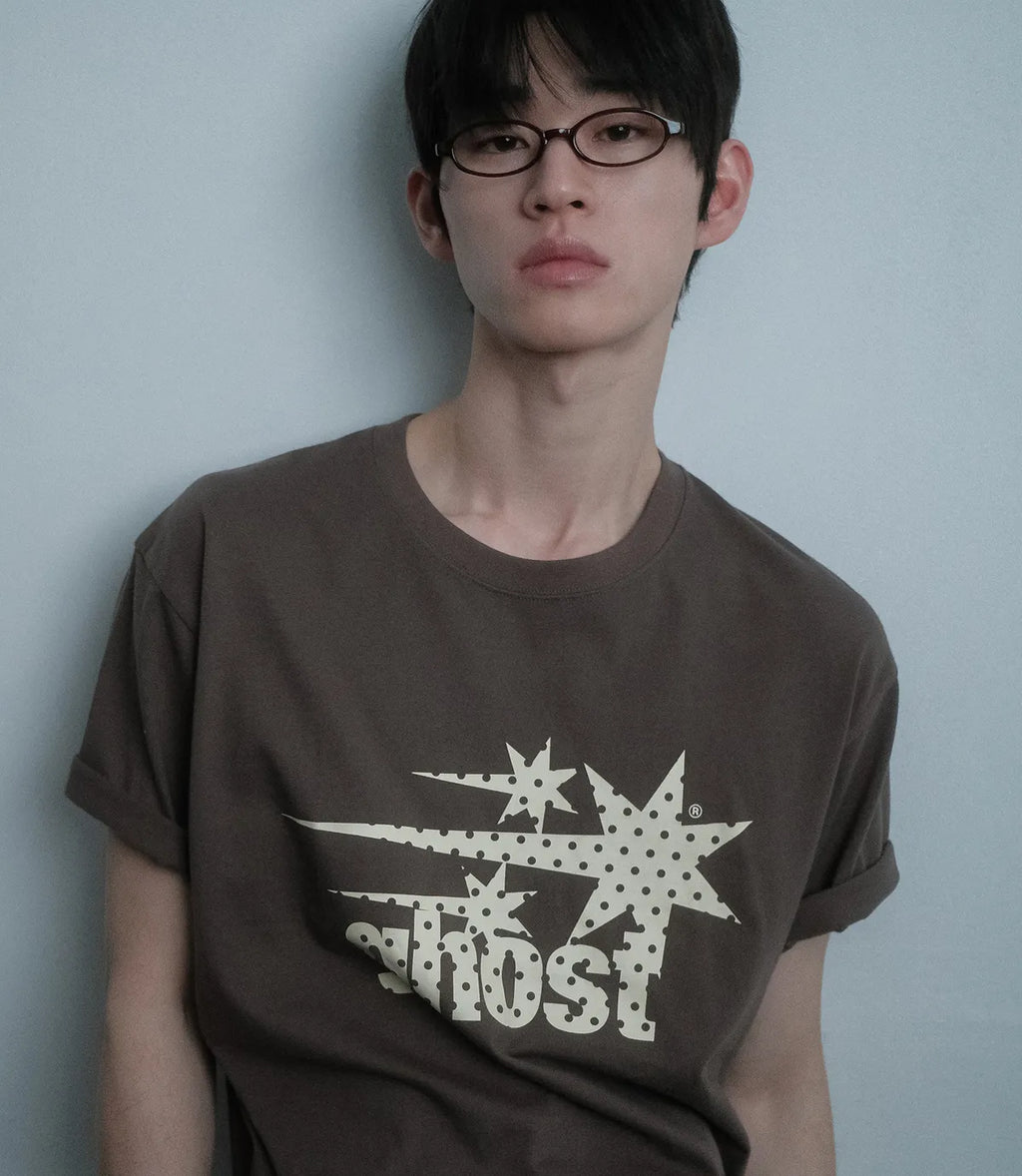 【niceghostclub】dot symbol tee [Brown / Black / White]