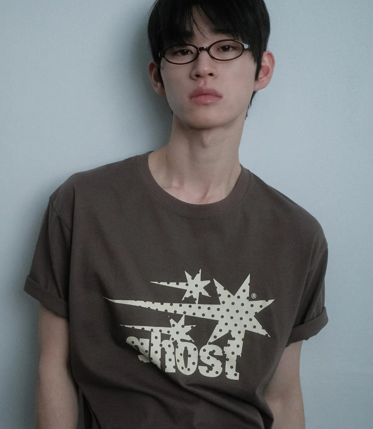 【niceghostclub】dot symbol tee [Brown / Black / White]