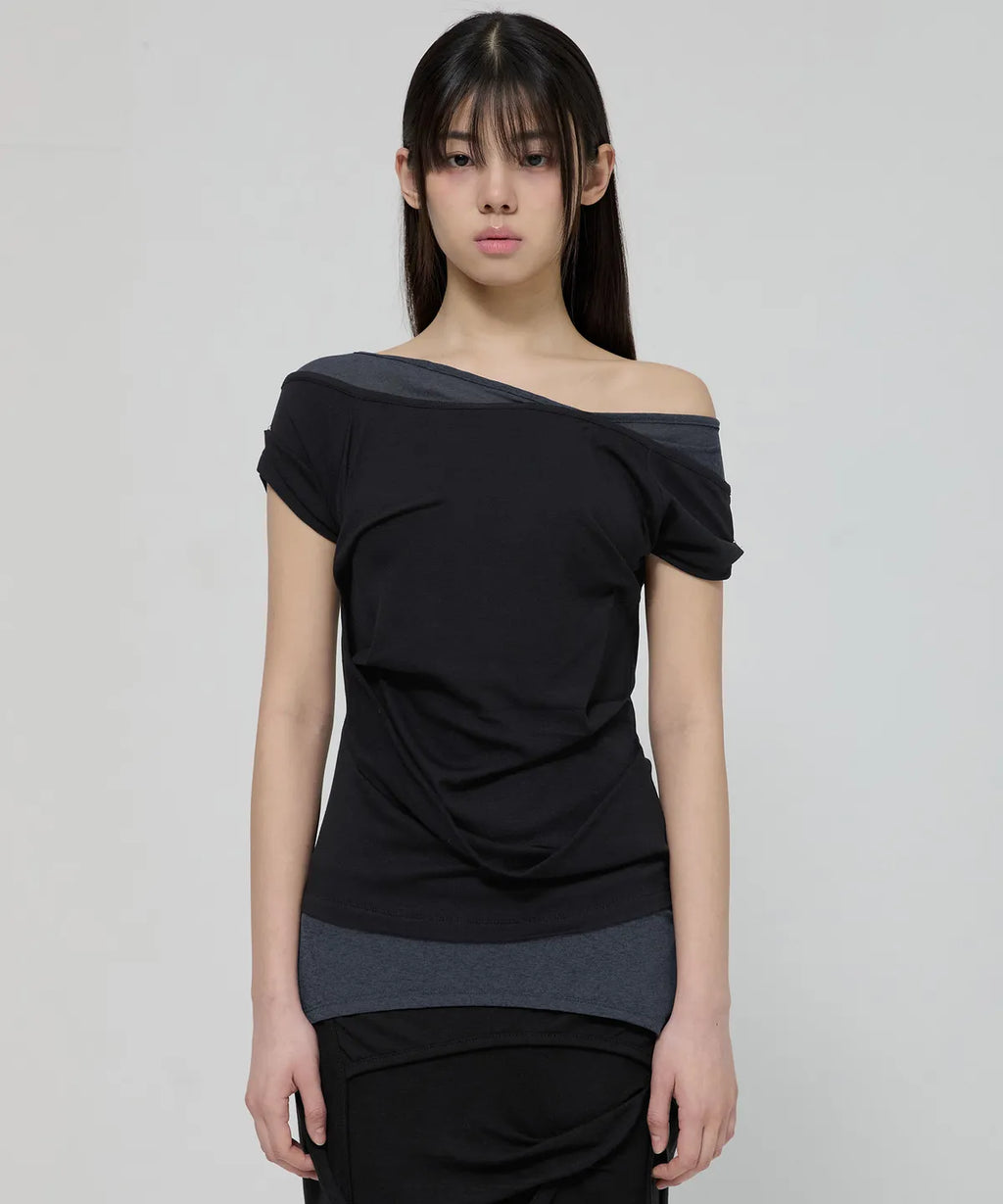 【Flare up】2-Layered Top [4 colors]