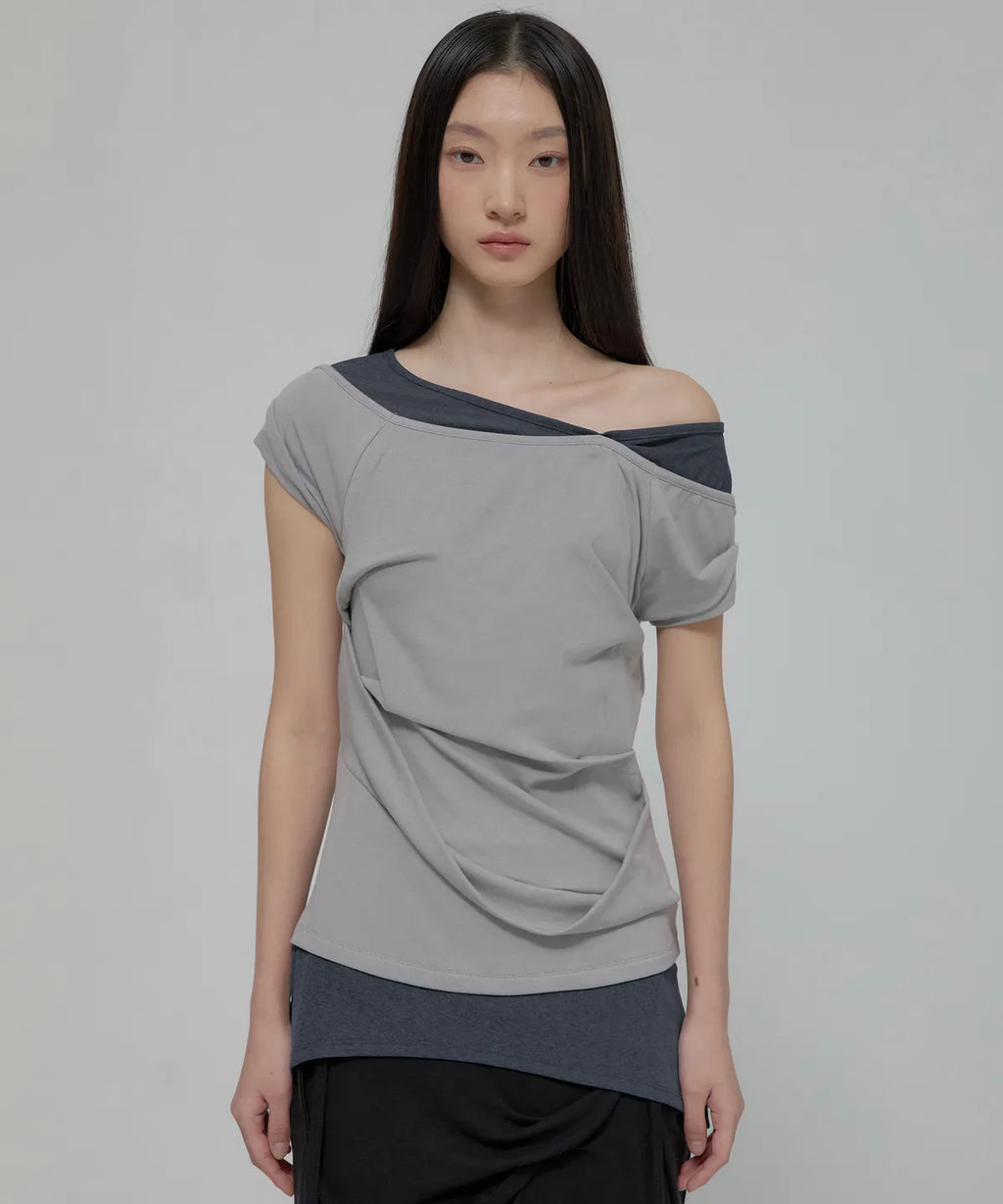 【Flare up】2-Layered Top [4 colors]