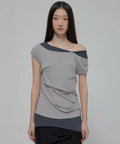 【Flare up】2-Layered Top [4 colors]