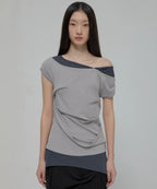 【Flare up】2-Layered Top [4 colors]